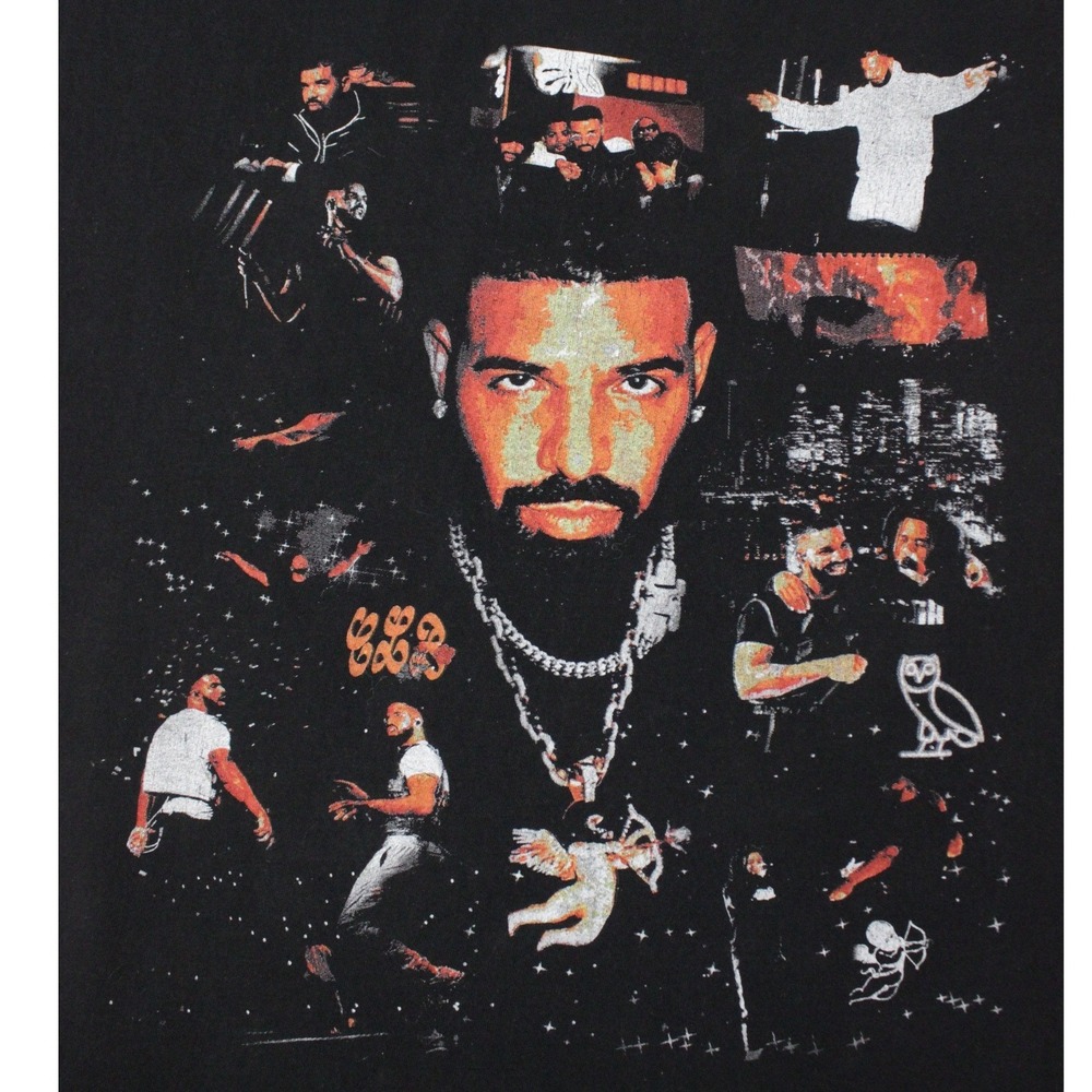 Drake Certified Lover Boy Sergio‎ Calabasas Graphic Rap T Shirt Black Mens Large